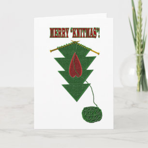 Cartes Pour Fêtes Annuelles KnitmasTree