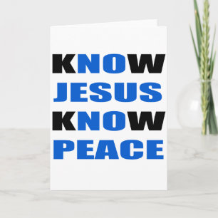 Cartes Pour Fêtes Annuelles kNOw Jésus kNOw Paix