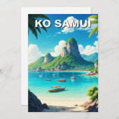 Cartes Pour Fêtes Annuelles Ko Samui Thaïlande (Devant / Derrière)