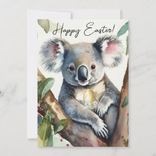 Cartes Pour Fêtes Annuelles Koala assis dans un eucalyptus