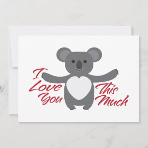 Cartes Pour Fêtes Annuelles Koala Bear je t'aime autant