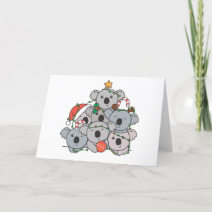 Cartes Pour Fêtes Annuelles Koala Christmas Tree Drôle animal Noël Vacances