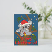 Cartes Pour Fêtes Annuelles Koala de Noël (Debout devant)