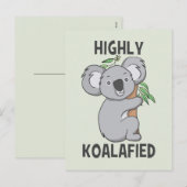 Cartes Pour Fêtes Annuelles Koala hautement Koalafied (Devant / Derrière)