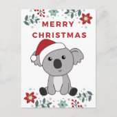 Cartes Pour Fêtes Annuelles Koala Noël Neige Animaux d'hiver Koalas (Devant)