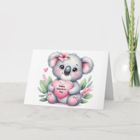 Cartes Pour Fêtes Annuelles Koala pour la Saint-Valentin (Devant)