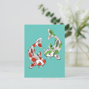 Cartes Pour Fêtes Annuelles Koi Carp