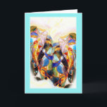 Cartes Pour Fêtes Annuelles Koi Fish Lovers Romantic Summer Grey Card<br><div class="desc">Un artiste en vitrail,  Chiaki Sato,  a créé l'image unique en collectionnant le verre de haute qualité. Et elle a ajouté la couleur du graphique juste à l'arrière - plan. Cette photographie originale est appelée Art Glass Picture. Vous pouvez voir les autres images dans le site chiakisato.</div>