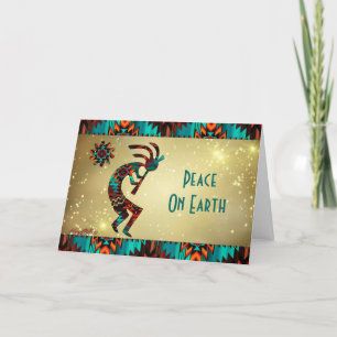 Cartes Pour Fêtes Annuelles Kokopelli jouant de la flûte
