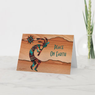 CARTES POUR FÊTES ANNUELLES KOKOPELLI JOUANT DE LA FLÛTE