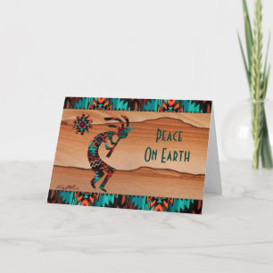 CARTES POUR FÊTES ANNUELLES KOKOPELLI JOUANT DE LA FLÛTE