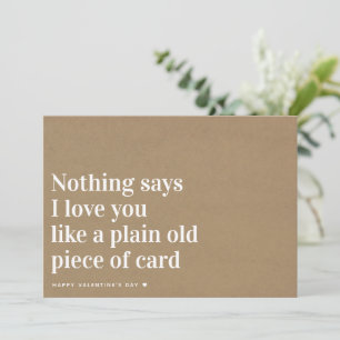 Cartes Pour Fêtes Annuelles Kraft I Love You Funny Valentine's Day