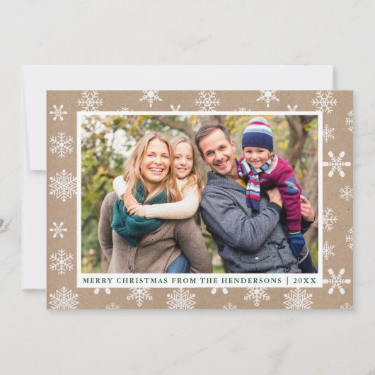 Cartes Pour Fêtes Annuelles Kraft Joyeux Noël Photo (Devant)