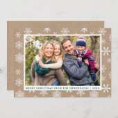 Cartes Pour Fêtes Annuelles Kraft Joyeux Noël Photo (Devant / Derrière)