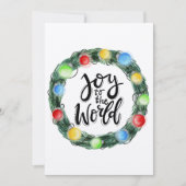 Cartes Pour Fêtes Annuelles Kraft Paper Joy to the World Wreath (Devant)