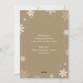 Cartes Pour Fêtes Annuelles Kraft Papier Snowflake Photo Croire (Dos)