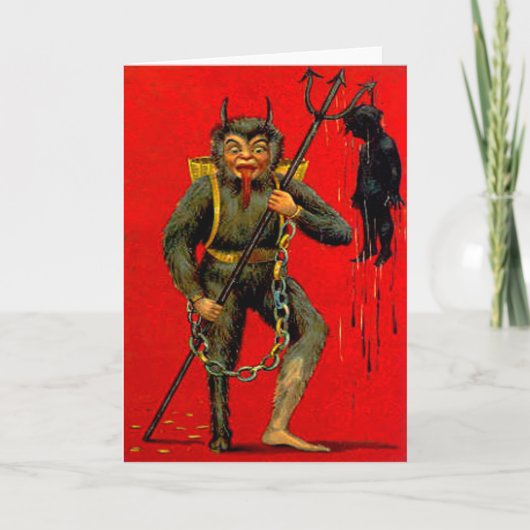 Cartes Pour Fêtes Annuelles Krampus (Devant)