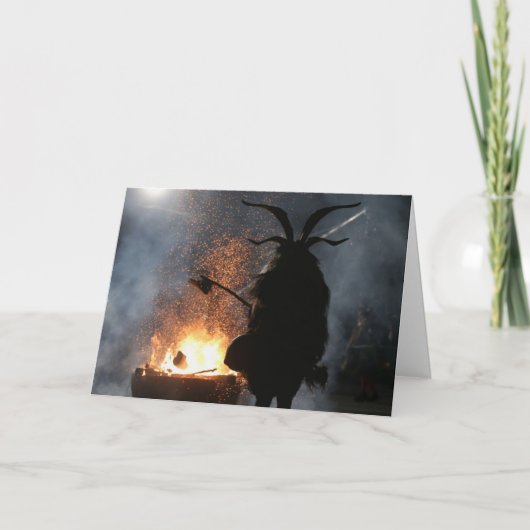 Cartes Pour Fêtes Annuelles Krampus (Devant)
