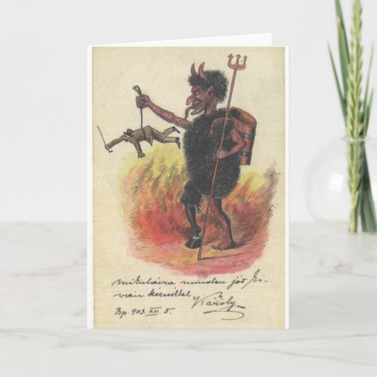 Cartes Pour Fêtes Annuelles Krampus (Devant)