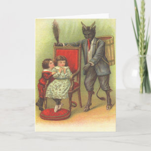 Cartes Pour Fêtes Annuelles Krampus arrive pour les mauvais enfants