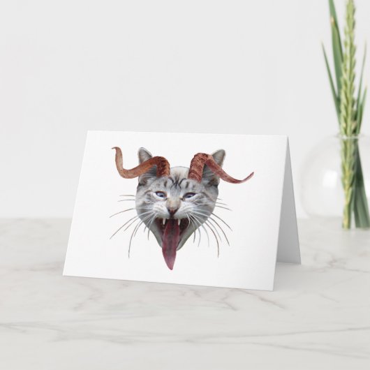Cartes Pour Fêtes Annuelles Krampus Cat (Devant)