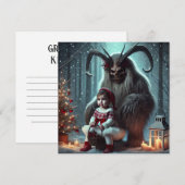 Cartes Pour Fêtes Annuelles Krampus de Noël (Devant / Derrière)