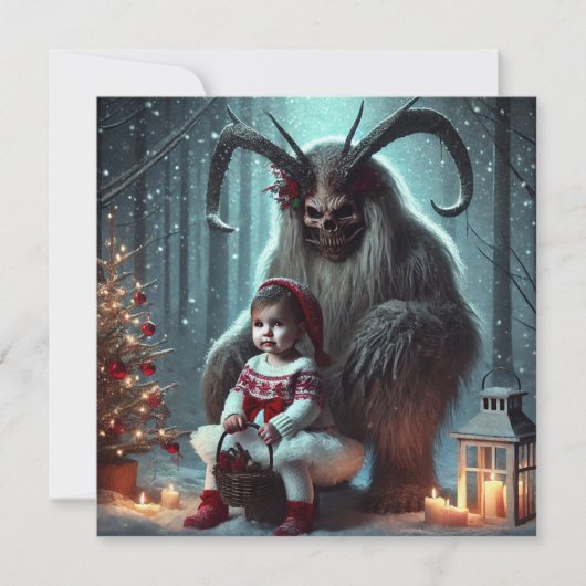 Cartes Pour Fêtes Annuelles Krampus de Noël (Devant)