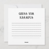 Cartes Pour Fêtes Annuelles Krampus de Noël (Dos)