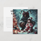 Cartes Pour Fêtes Annuelles Krampus de Noël (Devant / Derrière)
