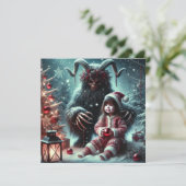 Cartes Pour Fêtes Annuelles Krampus de Noël (Debout devant)
