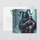 Cartes Pour Fêtes Annuelles Krampus de Noël (Devant / Derrière)