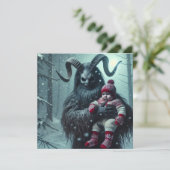Cartes Pour Fêtes Annuelles Krampus de Noël (Debout devant)