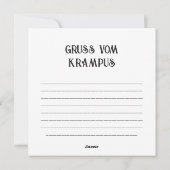 Cartes Pour Fêtes Annuelles Krampus de Noël (Dos)