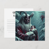 Cartes Pour Fêtes Annuelles Krampus de Noël (Devant / Derrière)