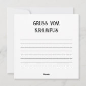 Cartes Pour Fêtes Annuelles Krampus de Noël (Dos)