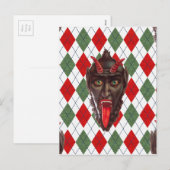 Cartes Pour Fêtes Annuelles krampus de Noël (Devant / Derrière)