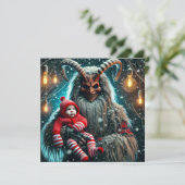 Cartes Pour Fêtes Annuelles Krampus de Noël (Debout devant)