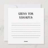 Cartes Pour Fêtes Annuelles Krampus de Noël (Dos)
