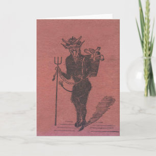 Cartes Pour Fêtes Annuelles Krampus enlève des gens