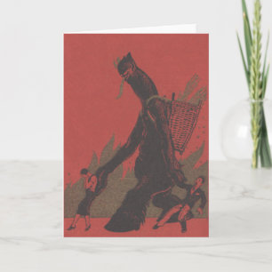 Cartes Pour Fêtes Annuelles Krampus Punissant les Adultes Méchants