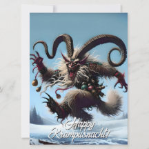 Krampusnacht drôle et heureux