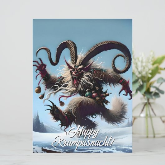 Cartes Pour Fêtes Annuelles Krampusnacht joyeux et drôle (Debout devant)