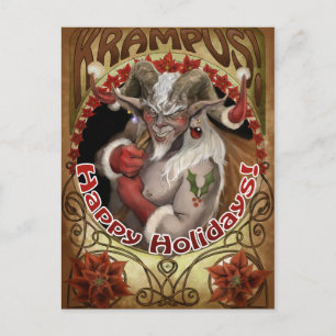 Cartes Pour Fêtes Annuelles Krampy Holidays Post Card