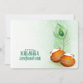 Cartes Pour Fêtes Annuelles Krishna Janmashtami (Devant)