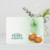 Cartes Pour Fêtes Annuelles Krishna Janmashtami (Debout devant)