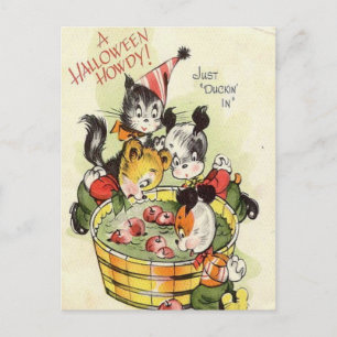 Cartes Pour Fêtes Annuelles KRW Vintage Halloween Howdy Cute