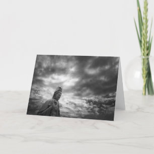 Cartes Pour Fêtes Annuelles Kuan Yin Statue Art