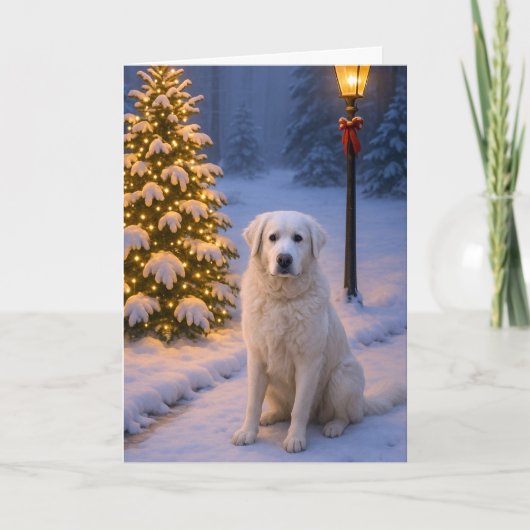 Cartes Pour Fêtes Annuelles Kuvasz Holiday Card (Devant)