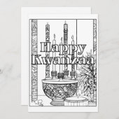 Cartes Pour Fêtes Annuelles Kwanzaa (Devant / Derrière)