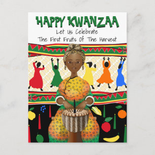Cartes Pour Fêtes Annuelles Kwanzaa Afro-Américain